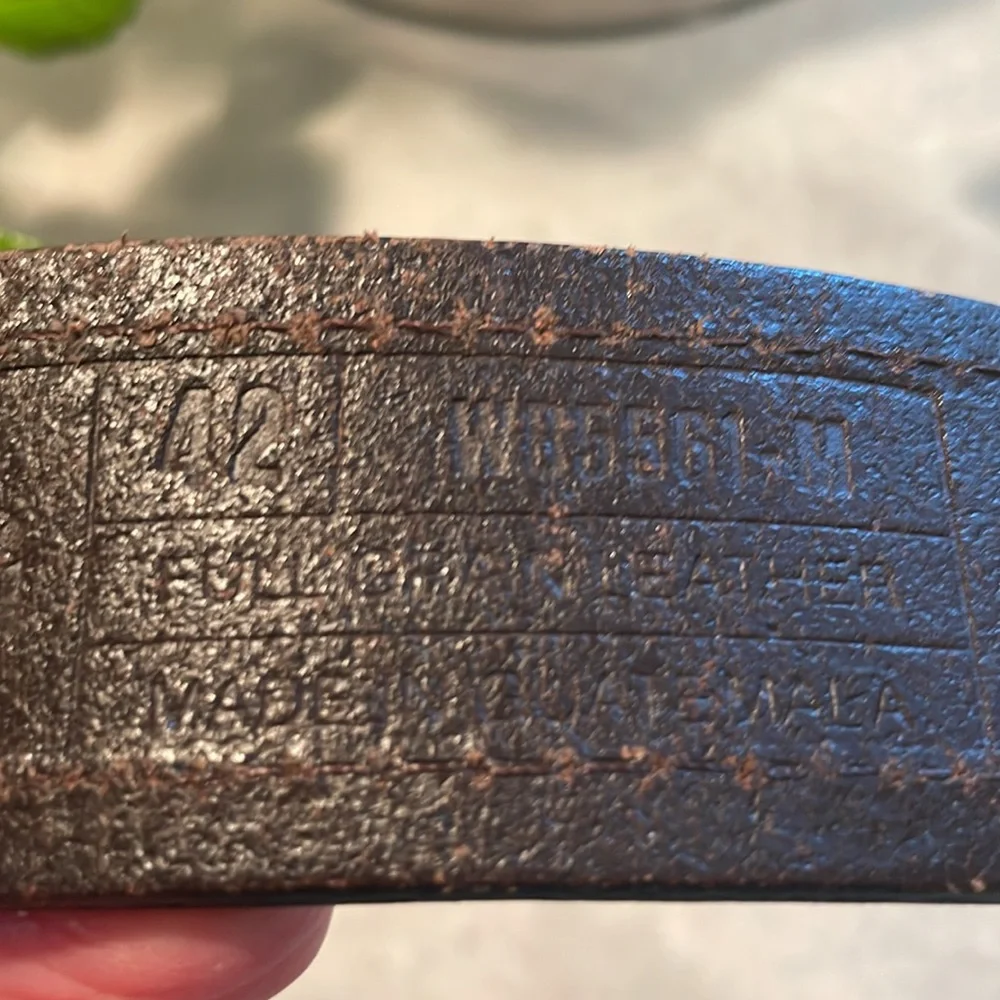 Carhartt Brown Leather Belt with Silver Buckle